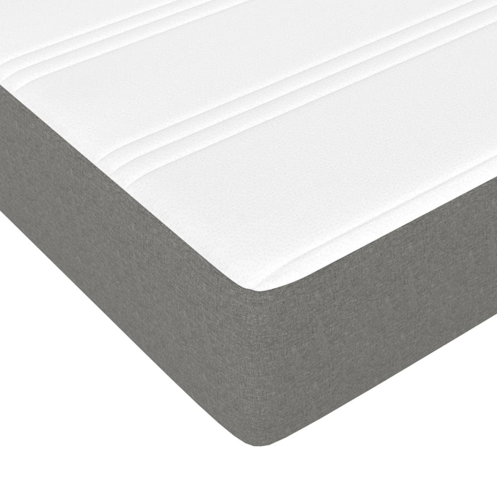 Taschenfederkernmatratze Mittel Hellgrau 100x203x20 cm Stoff