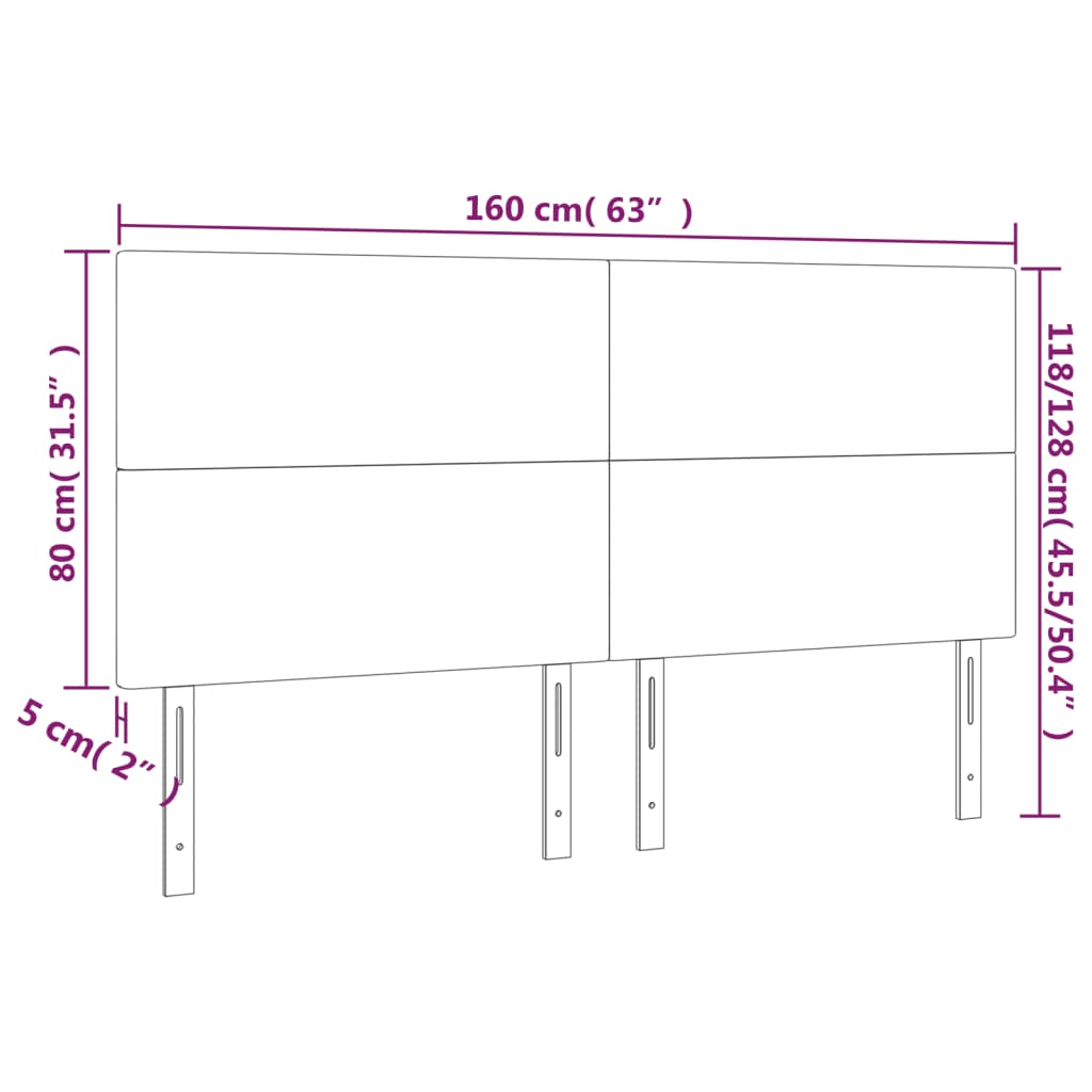 Kopfteil Hellgrau 80x5x118/128 cm Stoff