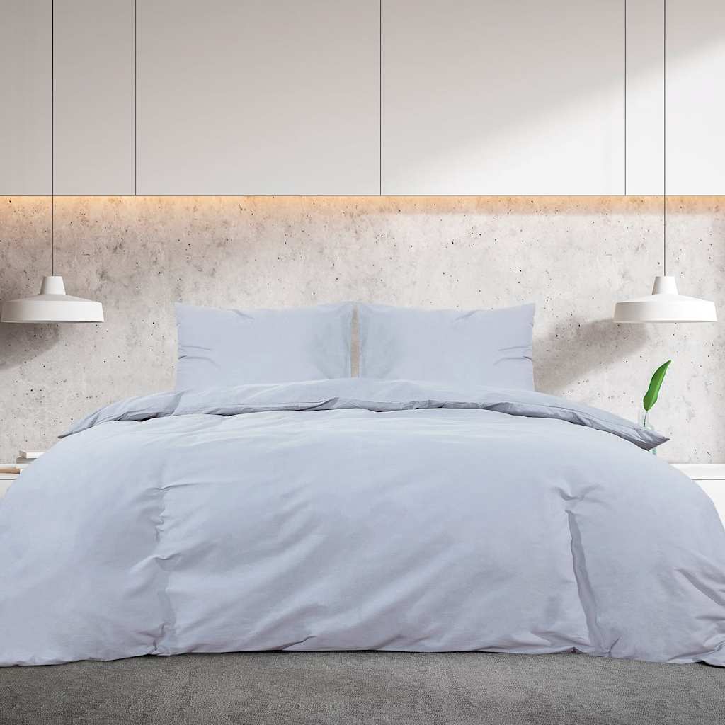 Bettwäsche-Set Anthrazit 140x200 cm Leichte Mikrofaser