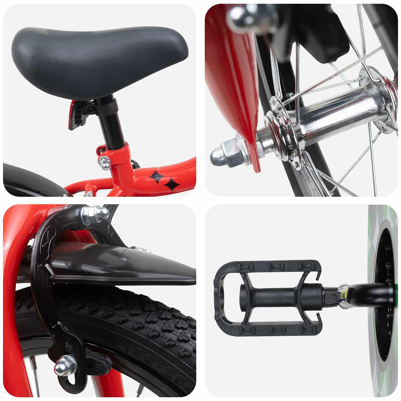Kinderfahrrad 12 Zoll für 2-4 Jahre alt Schwarz