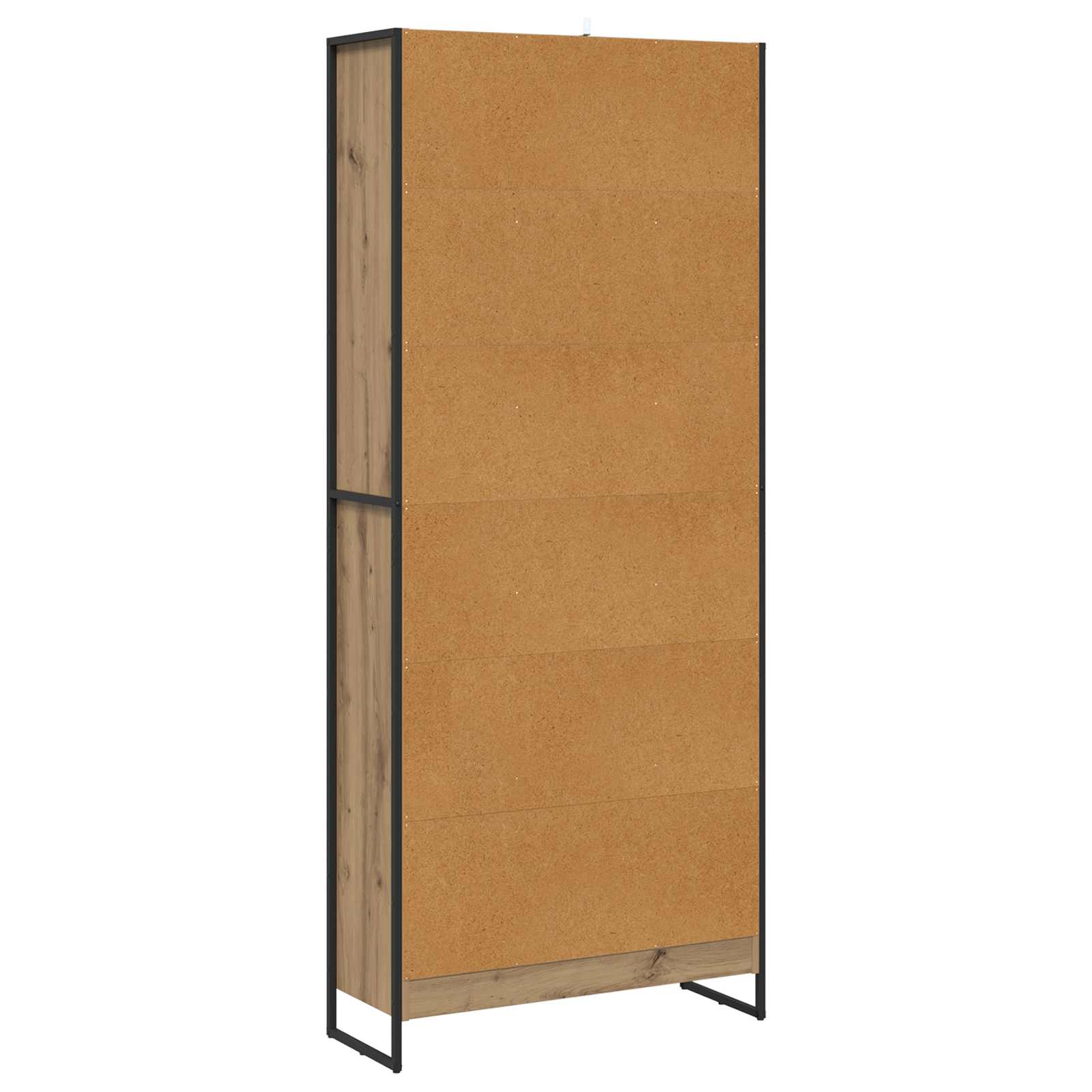 Bücherregal 2 pcs Schwarz Eichen-Optik 60 x 30 x 189,5 cm