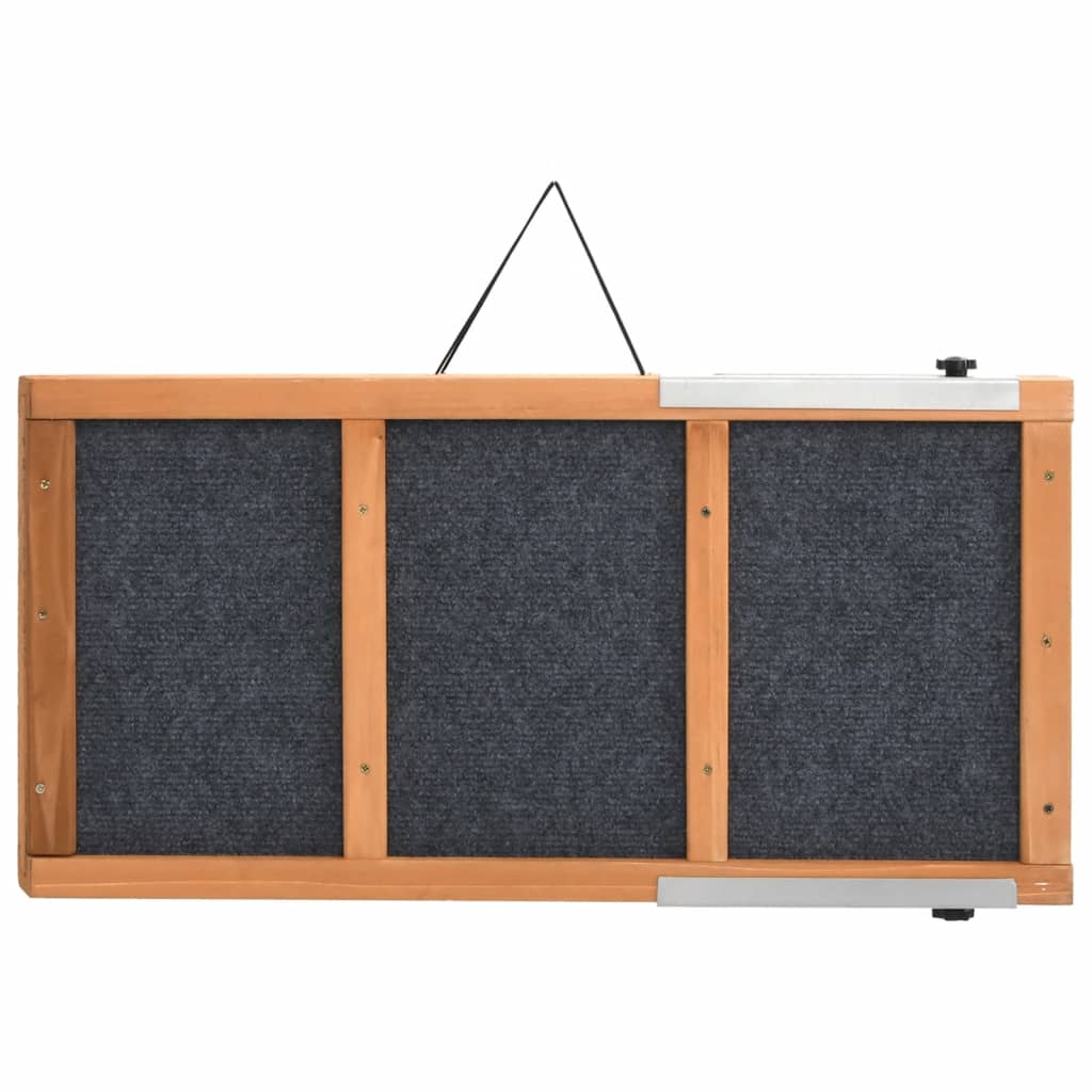 Hunderampe Grau 100x40 cm Massivholz Tanne