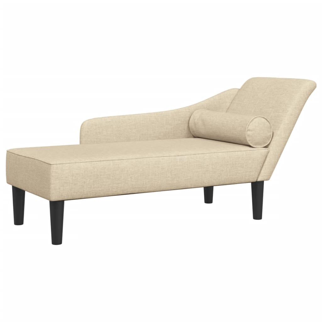 Chaiselongue mit Kissen Weinrot Stoff