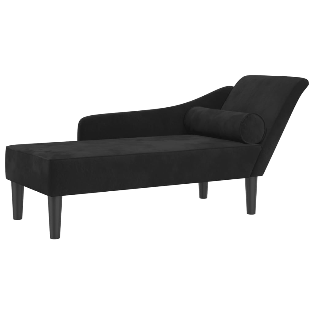 Chaiselongue mit Kissen Rosa Samt