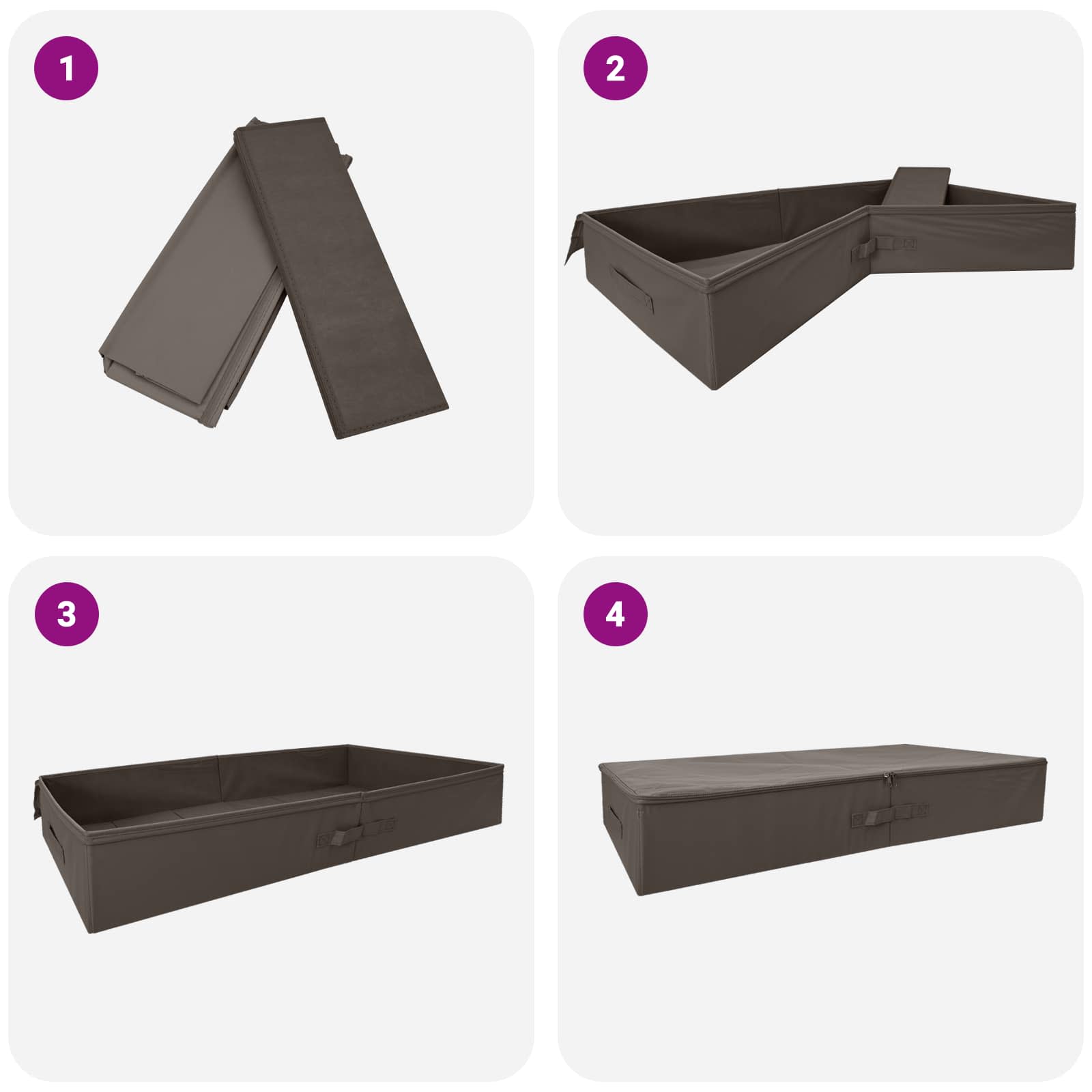 Aufbewahrungsbox Stoff 50x30x25 cm Anthrazit