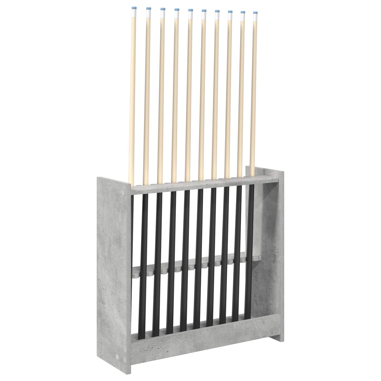 Billardqueue-Ständer Holzwerkstoff 60 x 20 x 57 cm Weiß