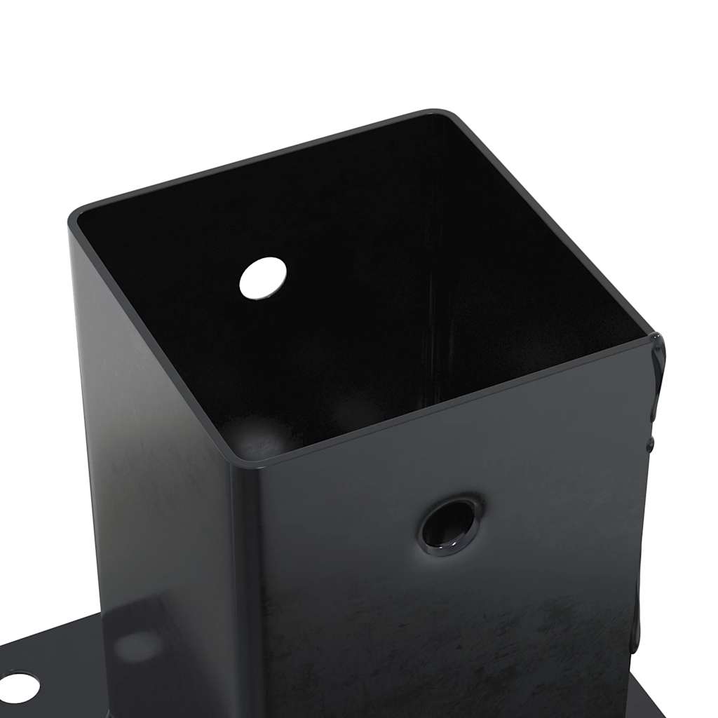Pfostenträger Quadratisch 4Stk. Silber 46x46mm Verzinkter Stahl