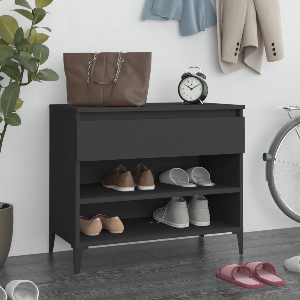 Schuhregal Weiß 70x36x60 cm Holzwerkstoff