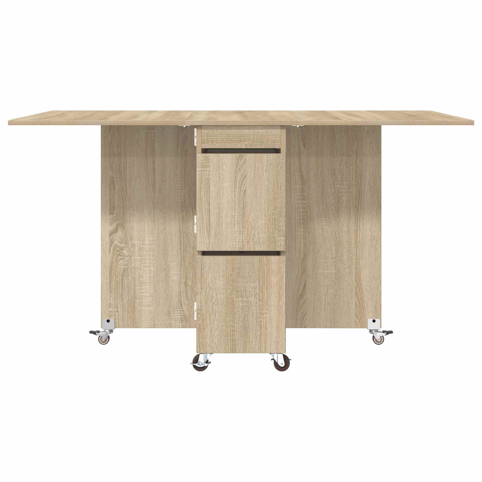 Esstisch 2 pcs 140 x 80 x 77 cm Holzwerkstoff Weiß Rechtwinklig