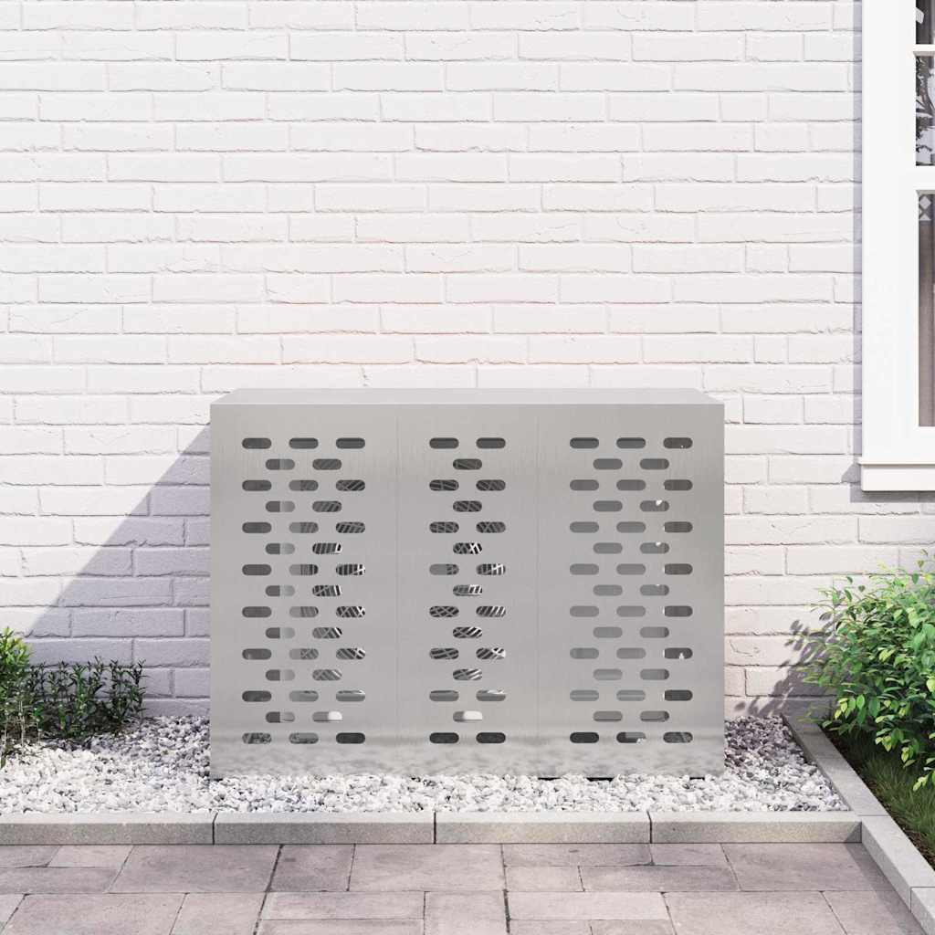 Klimaanlagenabdeckung Schwarz 90 x 40 x 60 cm Stahl