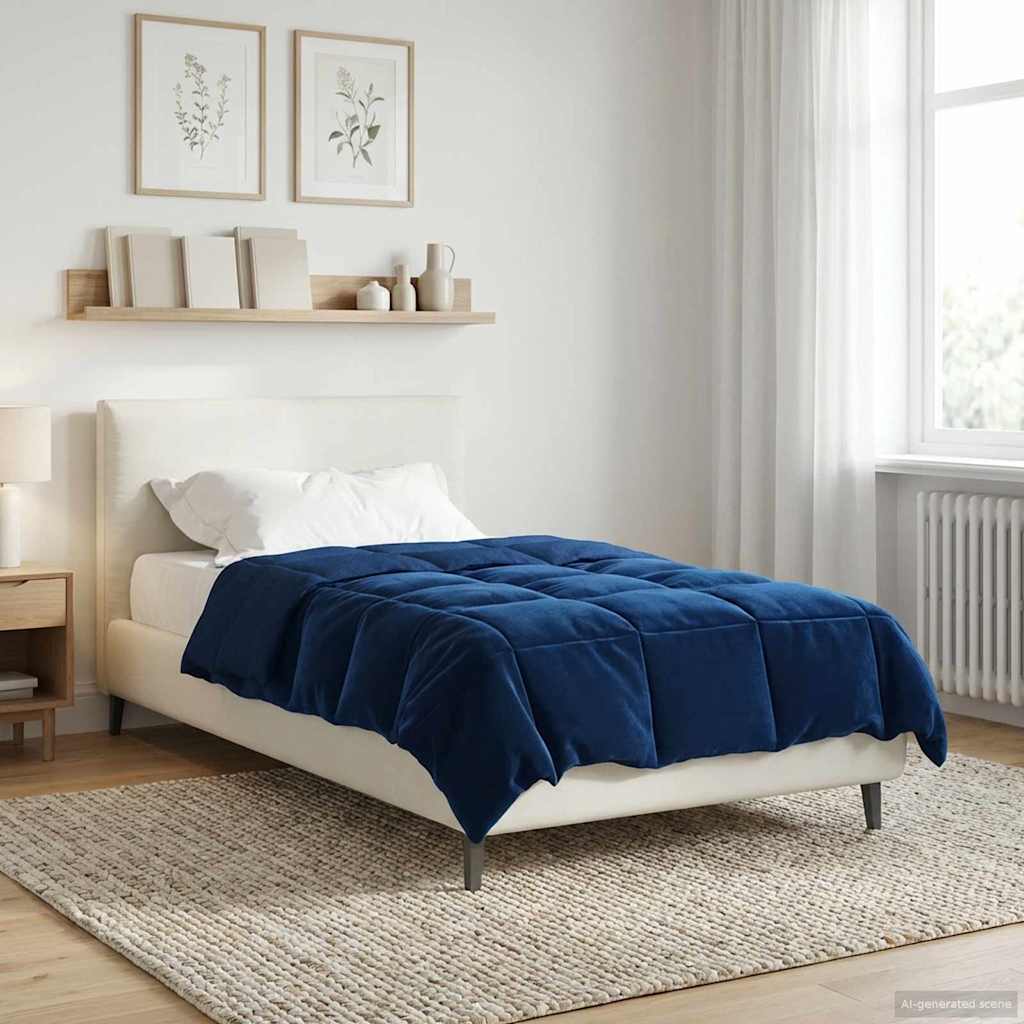 Sommerdecke Gesteppt Anthrazit 135 x 200 cm Mikrofaser