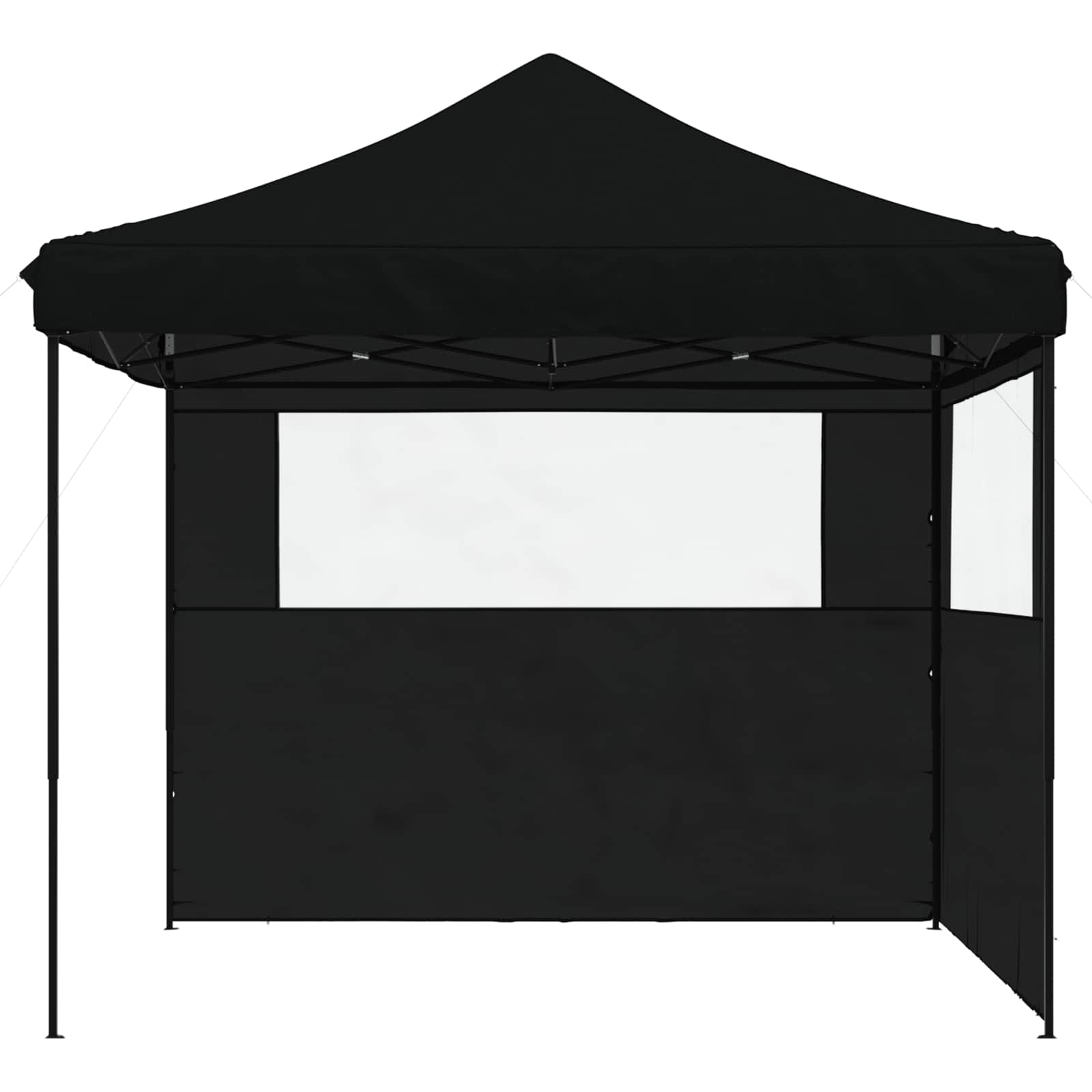Partyzelt Faltbar Pop-Up Schwarz 292x292x315 cm