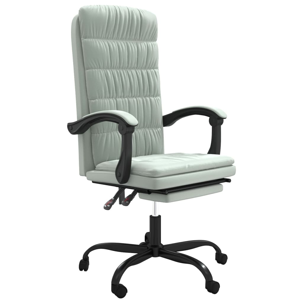 Bürostuhl mit Liegefunktion Dunkelgrau Samt
