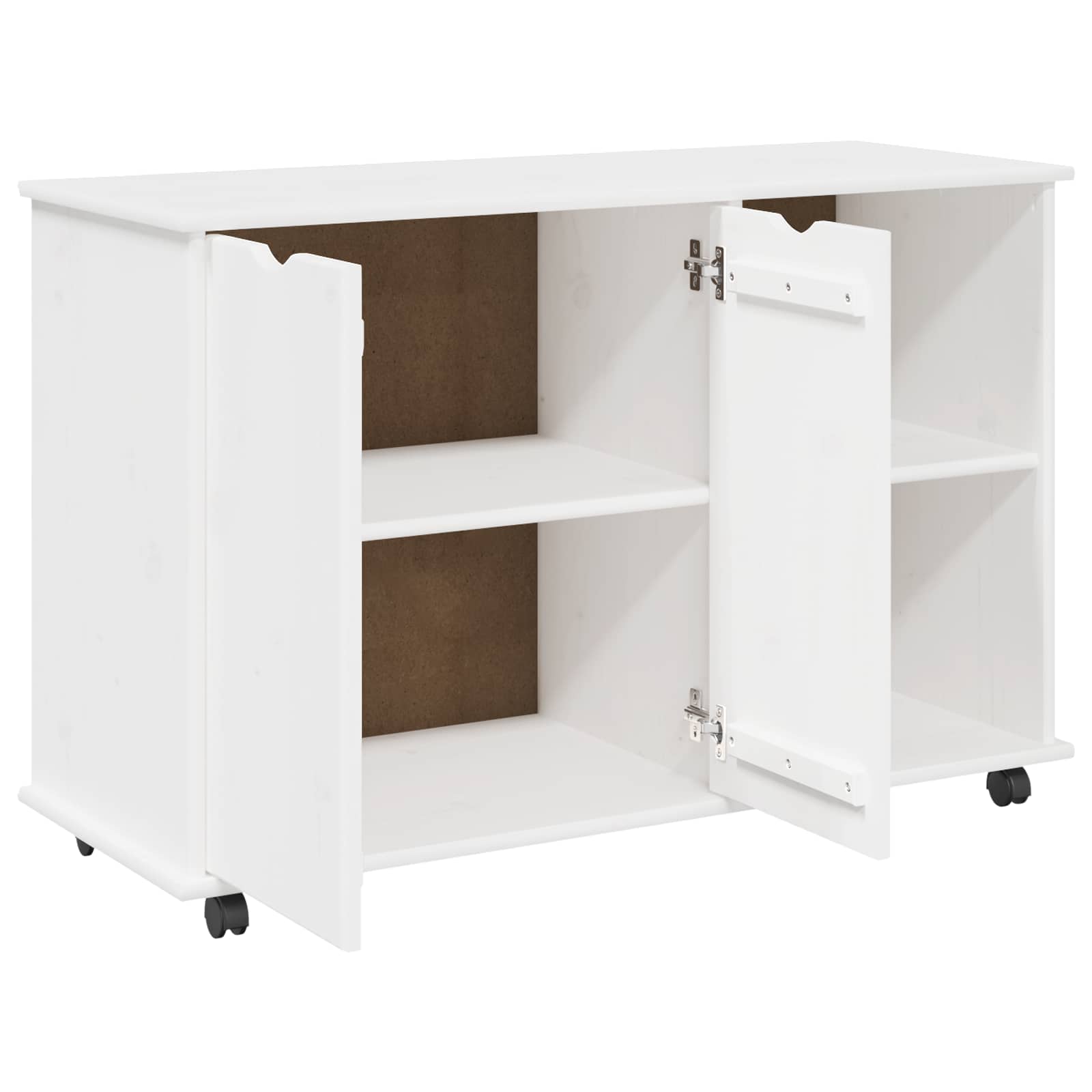 Rollschrank Honigbraun 100 x 39 x 65,5 cm Massivholz Kiefer