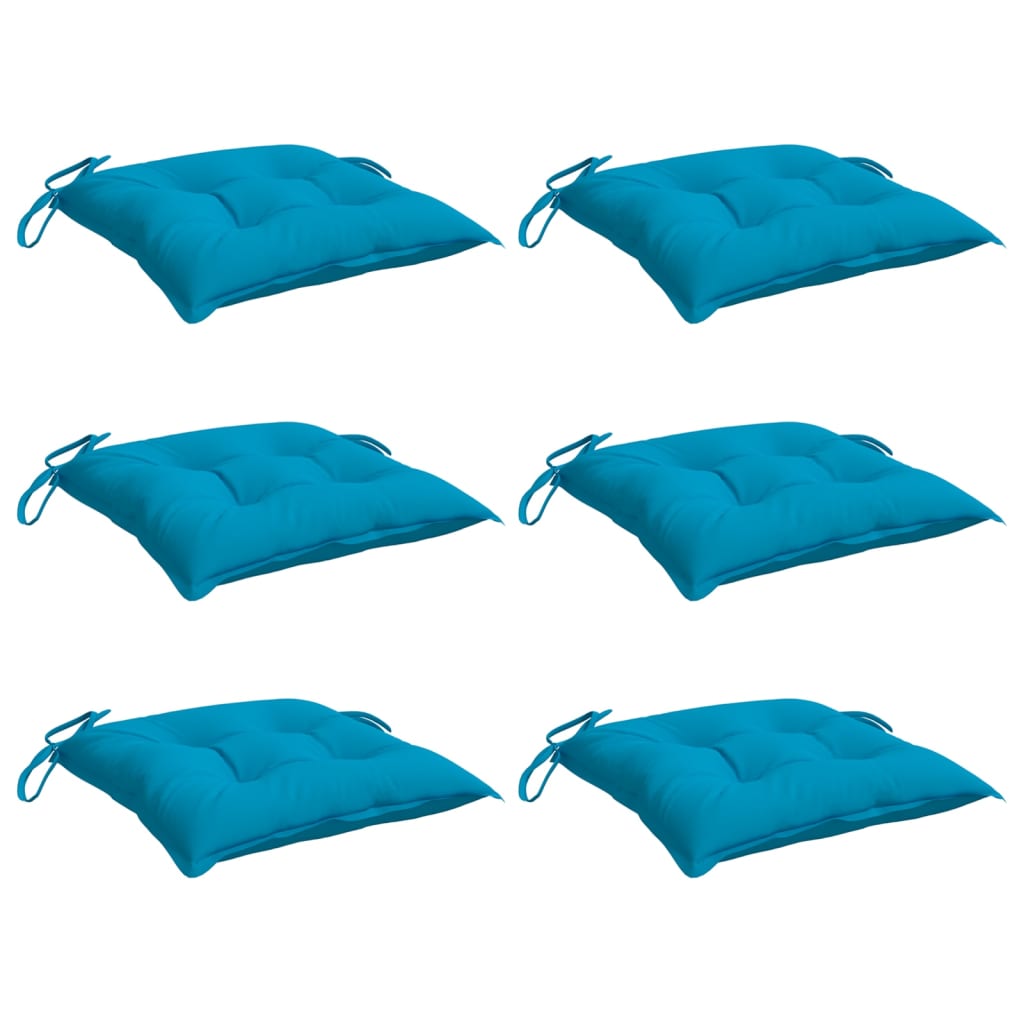 Stuhlkissen 4 Stk. Hellblau 40x40x7 cm Oxford-Gewebe