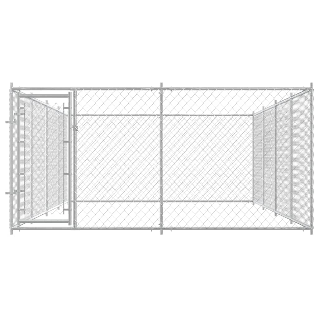 Outdoor-Hundezwinger mit Überdachung 7,6x3,8x2,3 m