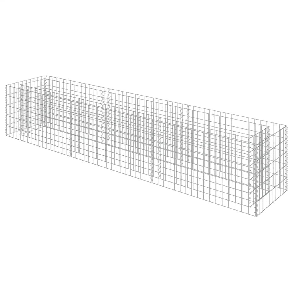 Gabionen-Hochbeet Verzinkter Stahl 450×90×100 cm