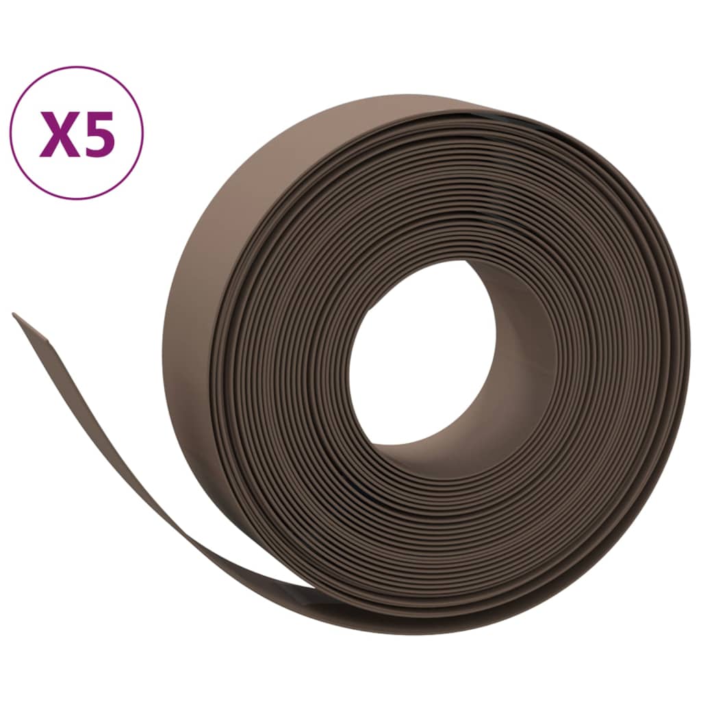 Gartenumrandung 25 m 10 cm PE Grau