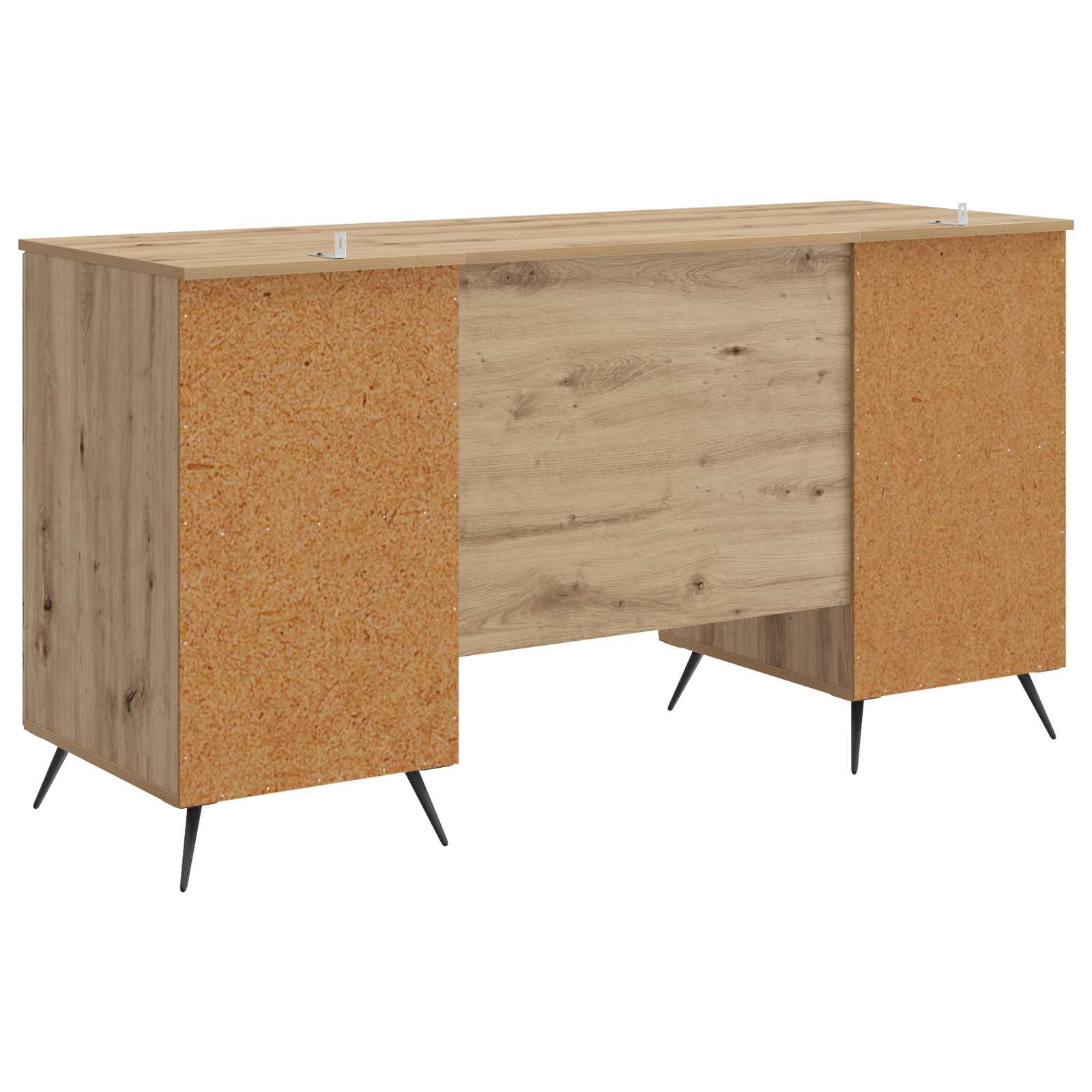 Schreibtisch mit Regal Schwarz 142,5 x 50 x 75 cm Holzwerkstoff
