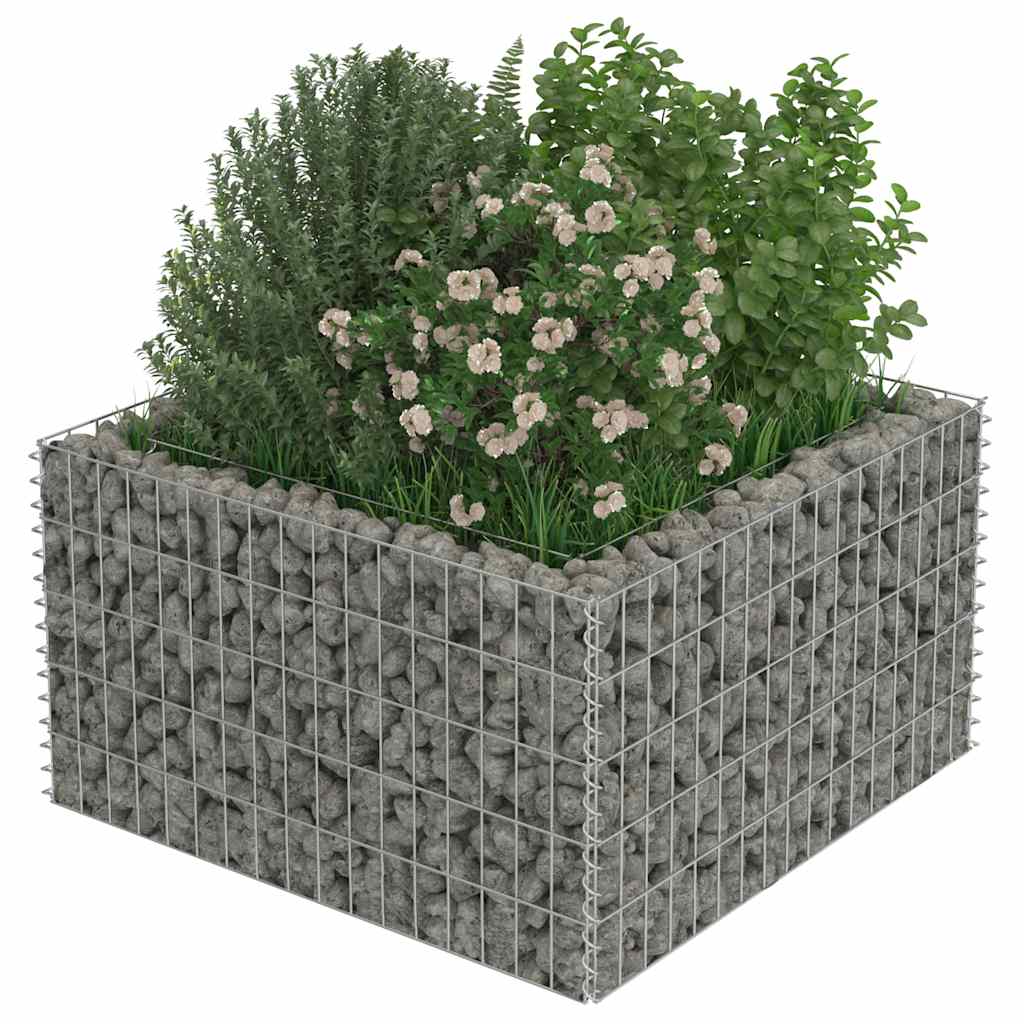 Gabionen-Hochbeet Verzinkter Stahl 450×90×100 cm