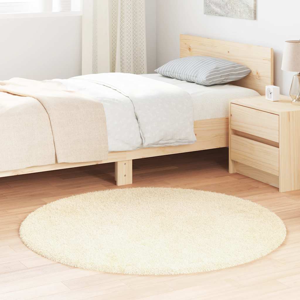 Teppich Shaggy Hochflor NAVARRA Beige 60x100 cm Polyester