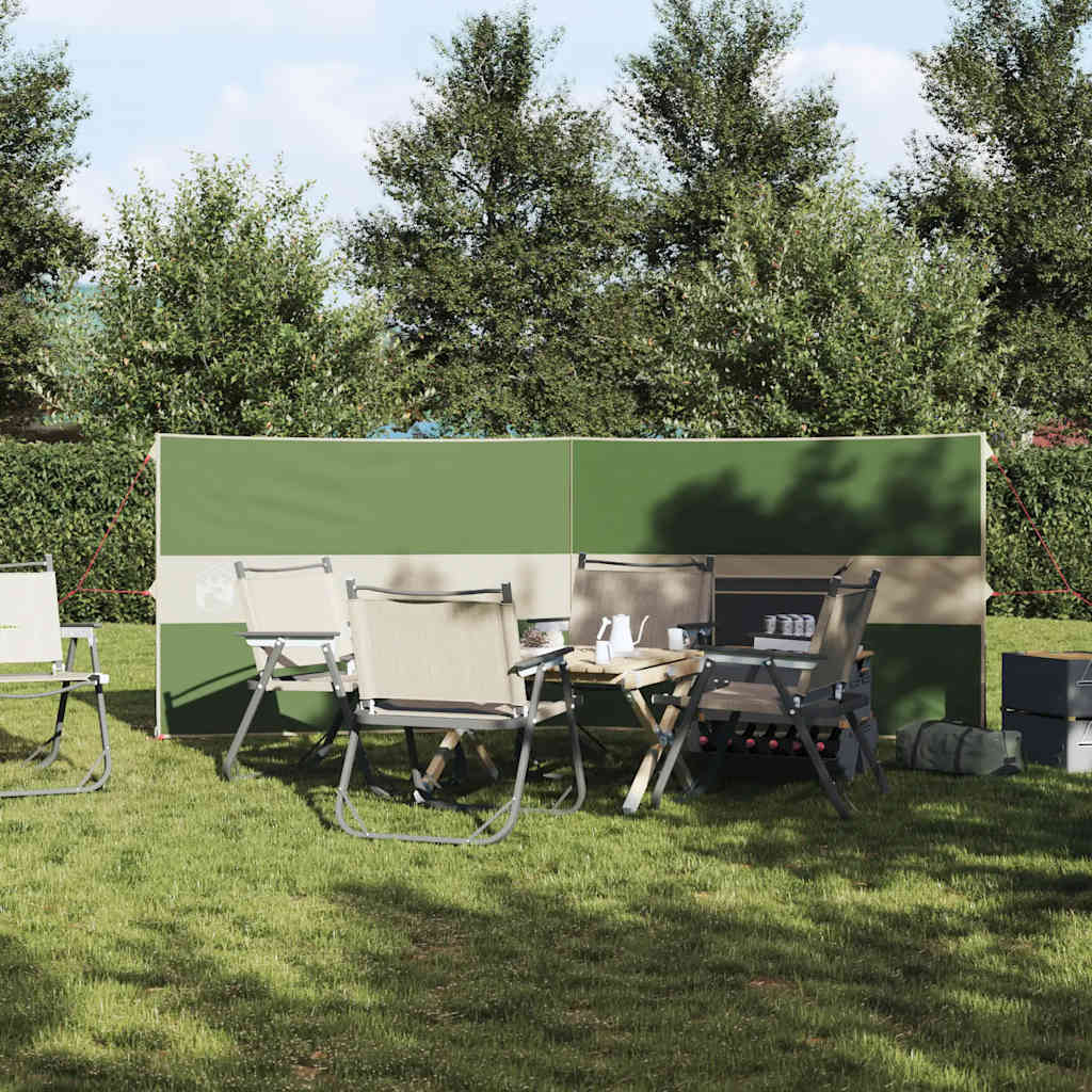 Camping-Windschutz Grün 344x120 cm Wasserdicht