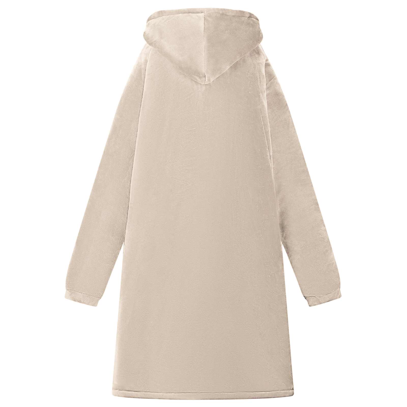Decken-Hoodie Beige M Fleece und Flanell