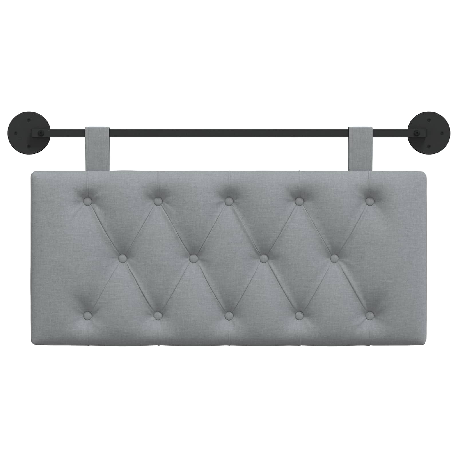 Hängendes Kopfteil Mit LED Licht Wolkengrau Stoff
