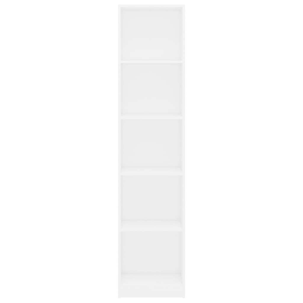 Bücherregal 3 Fächer Weiß 40x24x109 cm Holzwerkstoff