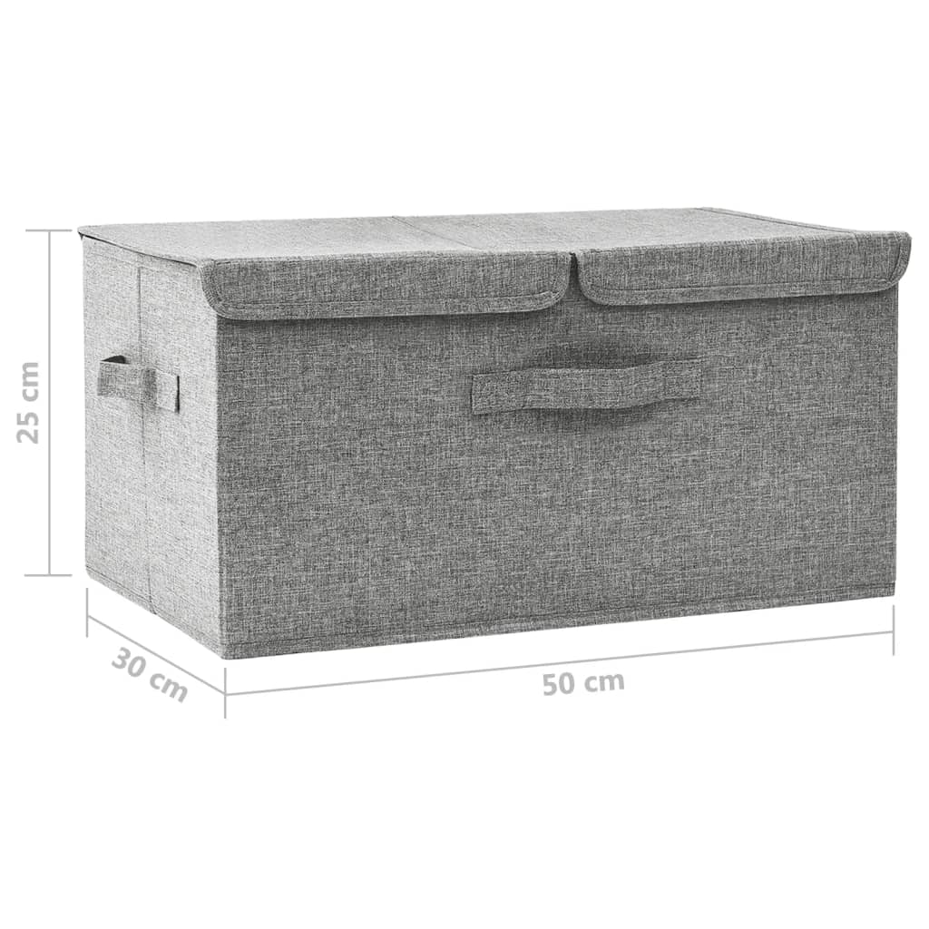 Aufbewahrungsbox Stoff 50x30x25 cm Anthrazit