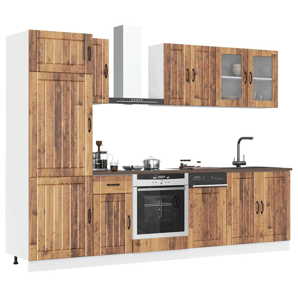 8-tlg. Küchenschrank-Set Lucca Weiß Holzwerkstoff