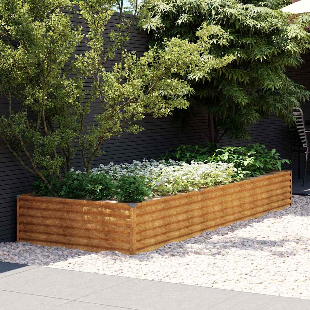 Garten-Hochbeet 100 x 50 x 36 cm Cortenstahl