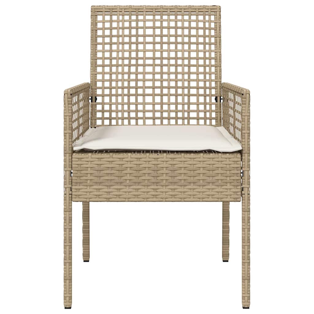 Gartenstuhl 2 pcs Schwarz 55 x 53 x 85 cm Poly-Rattan
