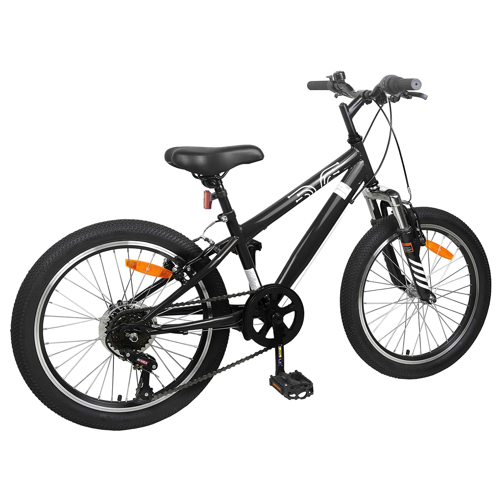 Mountainbike 20 Zoll 6-Geschwindigkeit für 5-8 Jahre alt Weiß