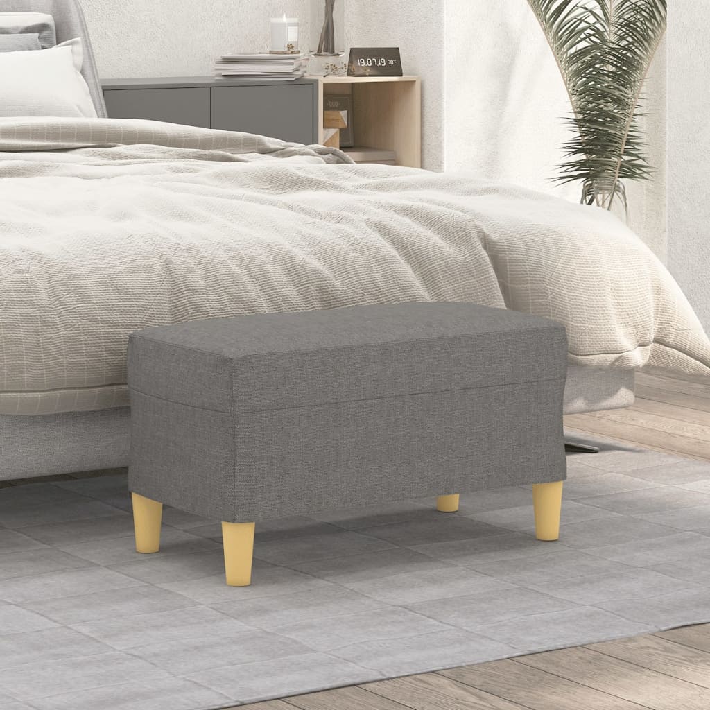 Sitzbank Hellgrau 70x35x41 cm Stoff