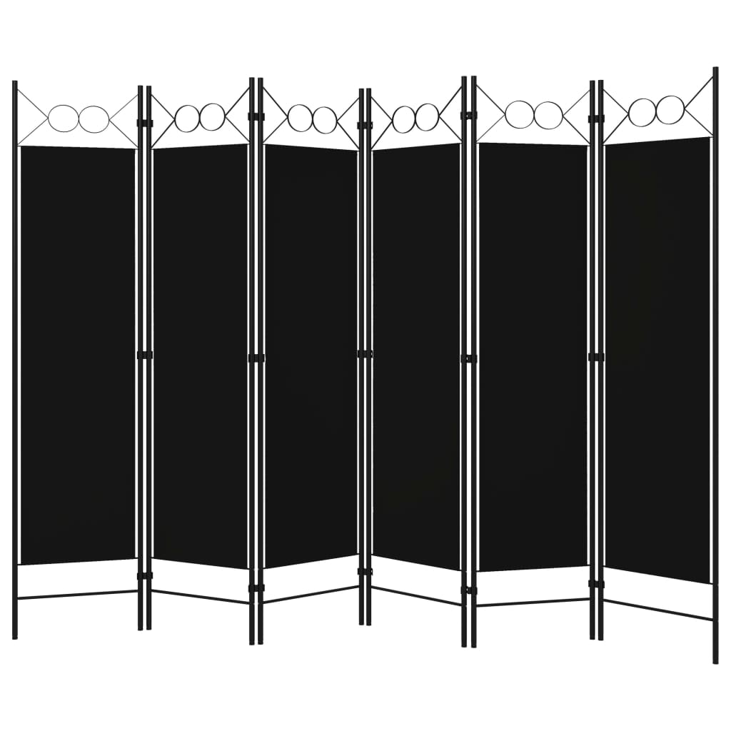 5-tlg. Raumteiler Anthrazit 200 x 180 cm