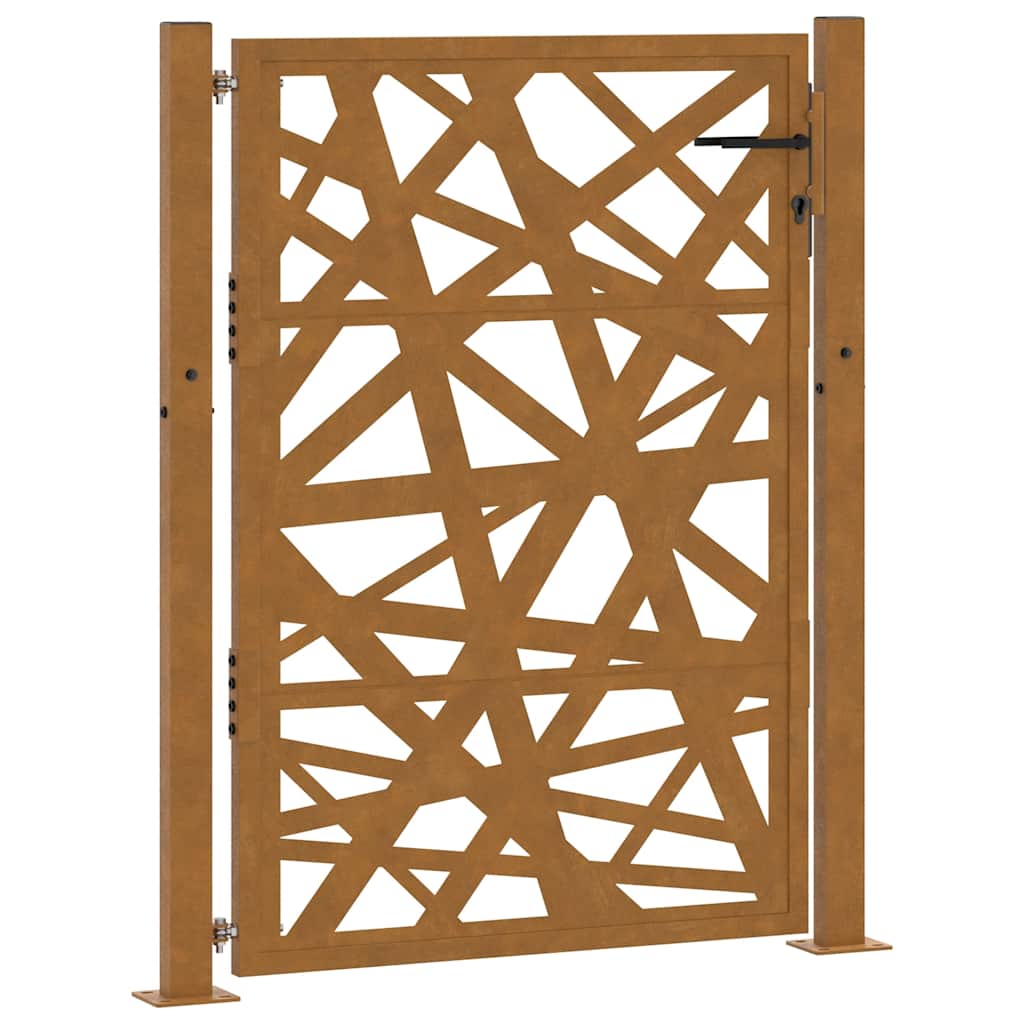 Gartentor Schwarz 100x100 cm Stahl Lichtdesign
