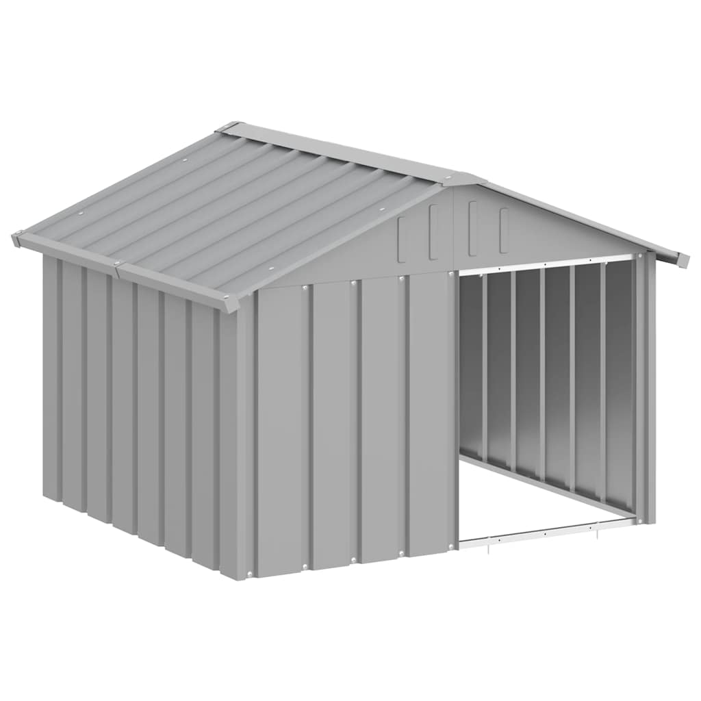 Hundehütte Anthrazit 116,5x103x81,5 cm Verzinkter Stahl