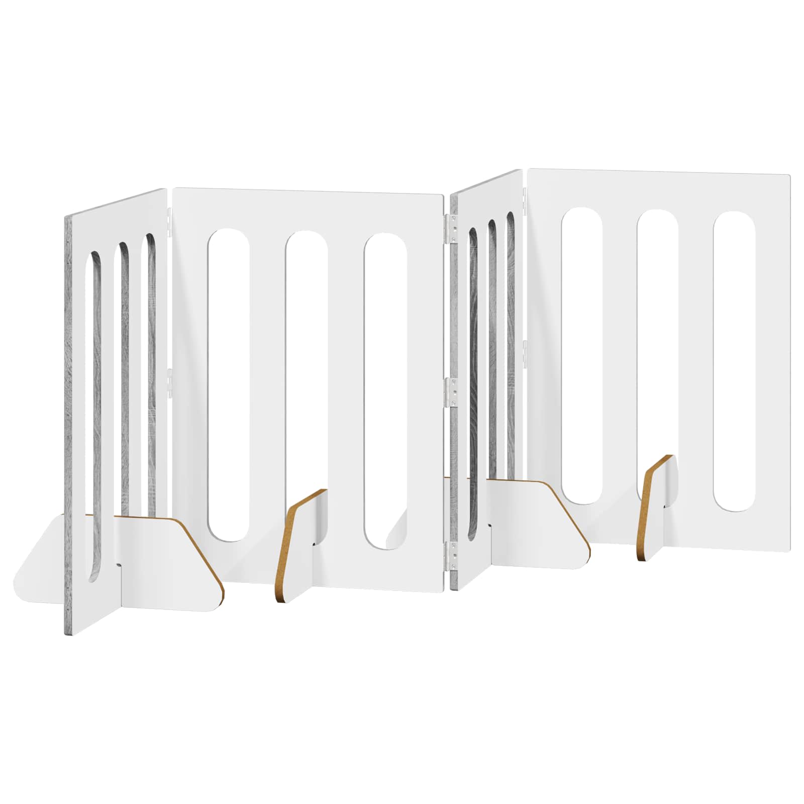 Faltbarer Haustierzaun 2 pcs Weiß 100,5 x 38 x 70 cm