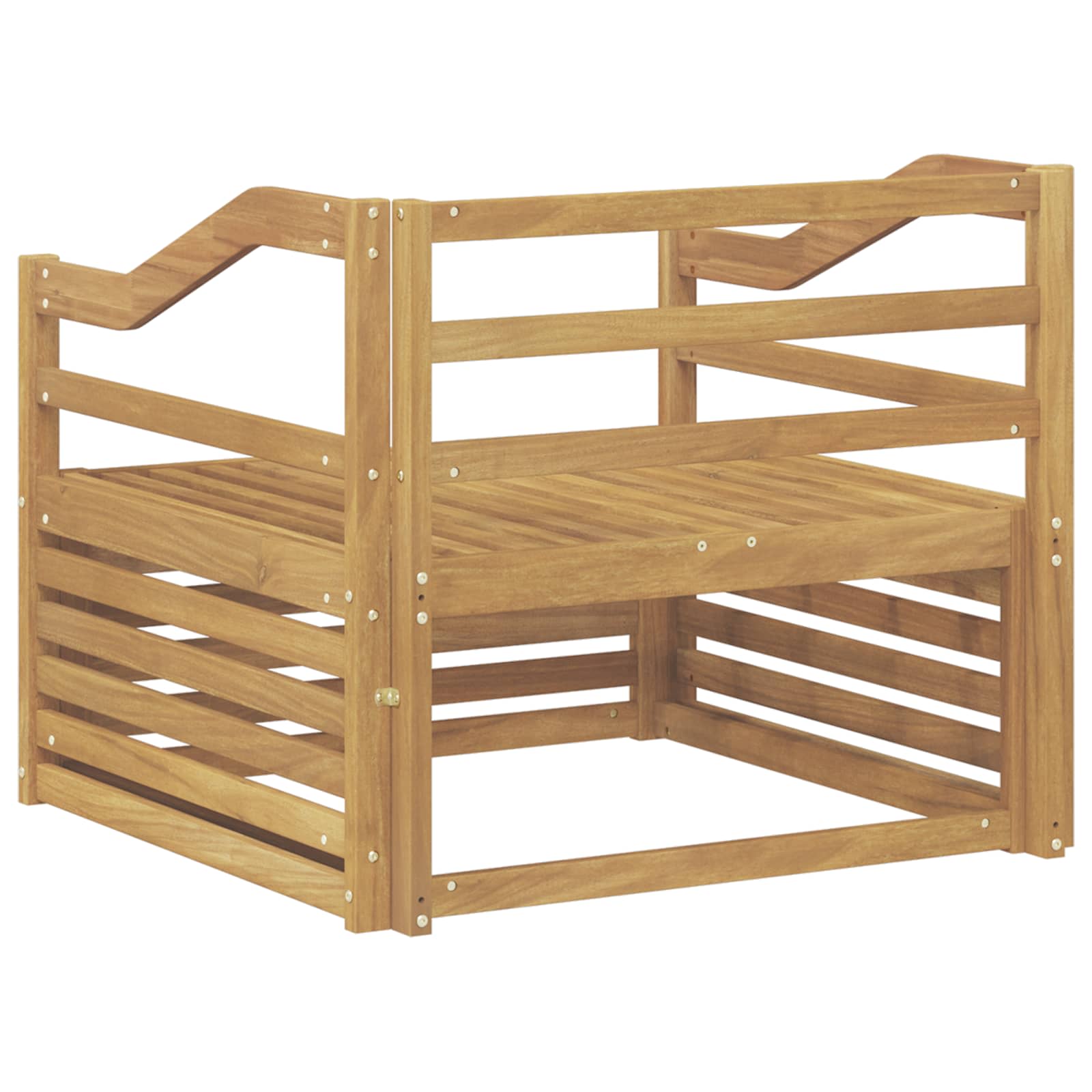 2 Stück Outdoor-Sofa Natur