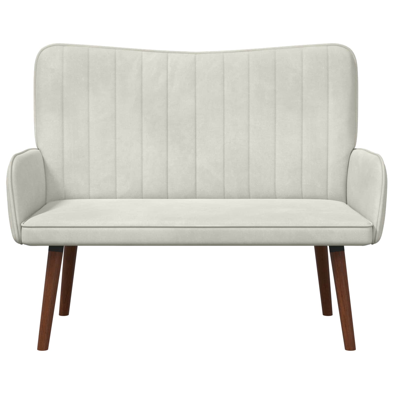 2-Sitzer Sofa Hellgrau 115 x 61 x 87 cm Samt (V)