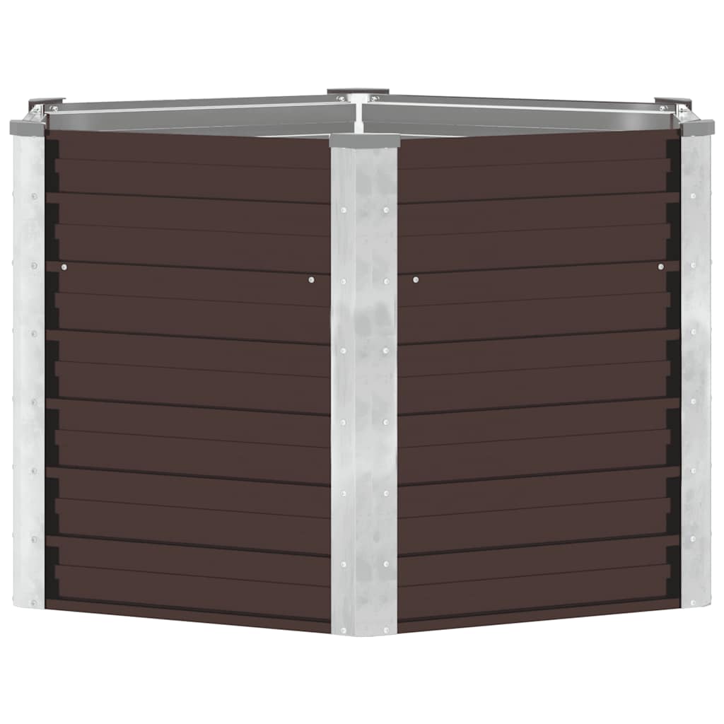 Garten-Hochbeet 129x45 cm Verzinkter Stahl Silber