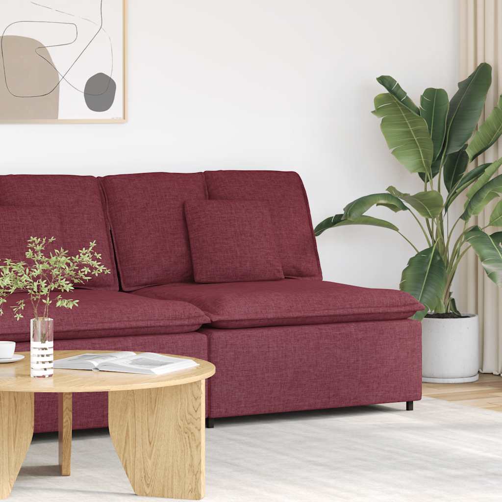 Modulares Sofa Endmodul mit Armlehne Kissen Hellgrau 100 cm