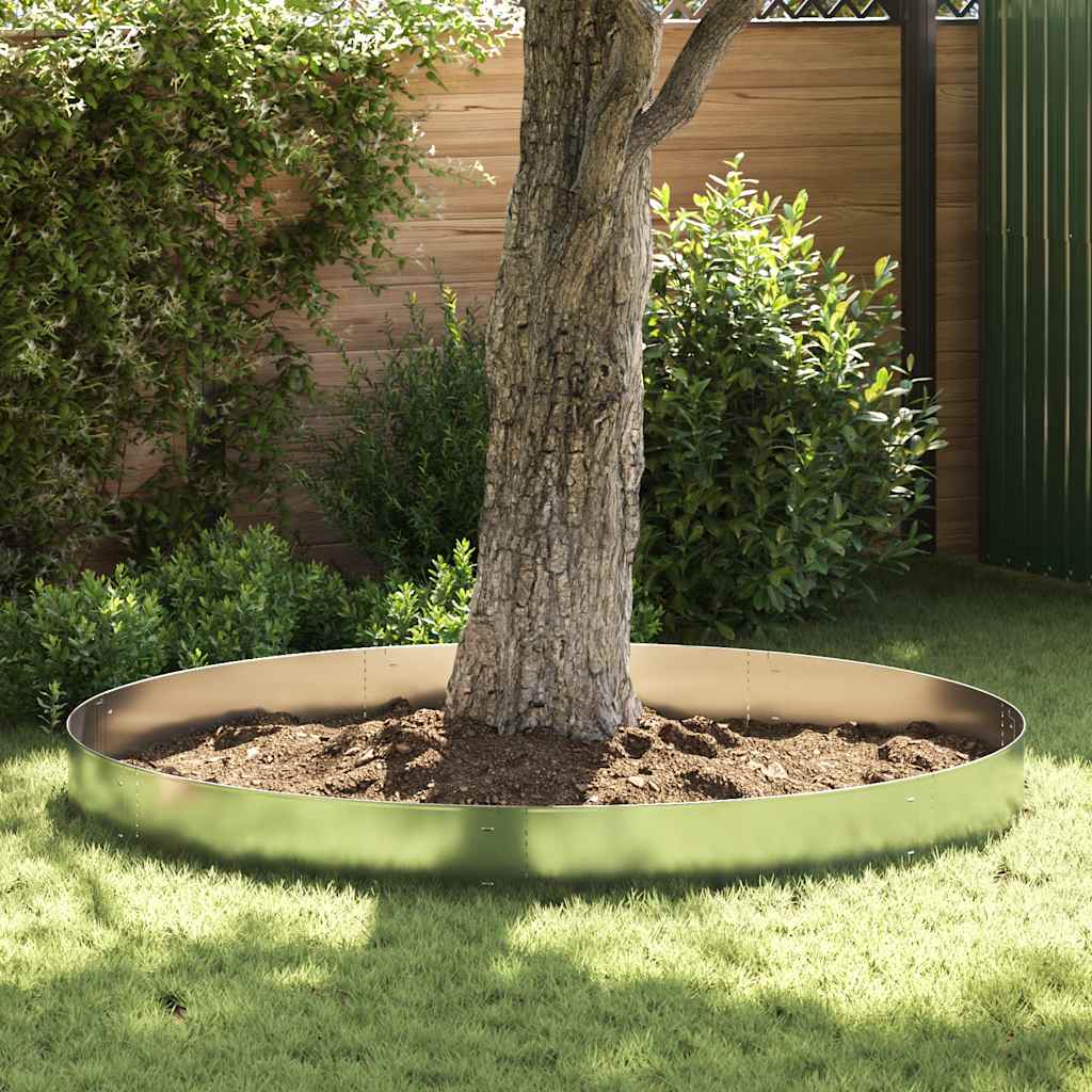 Flexible Rasenkante 5-er Set Verzinkter Stahl 100x14 cm