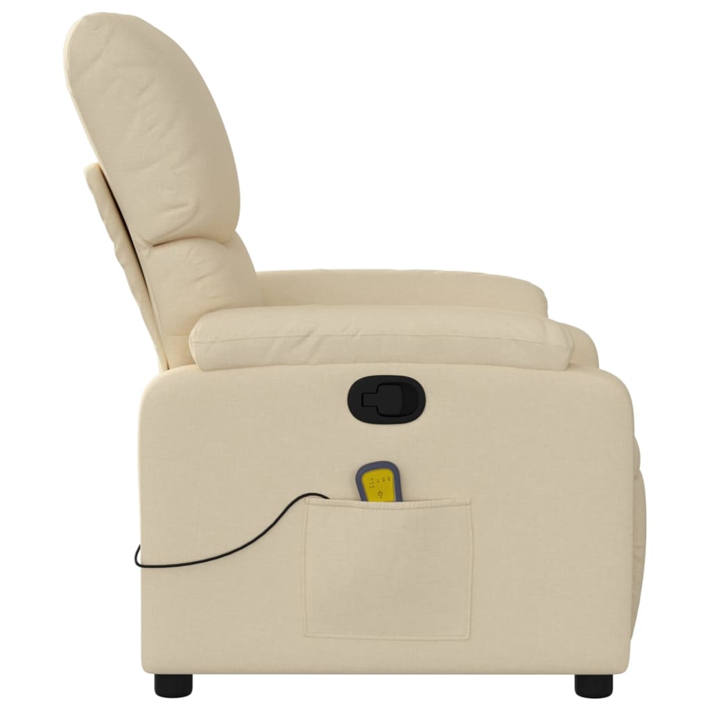 Massage-Relaxsessel, hellgrauer Stoff