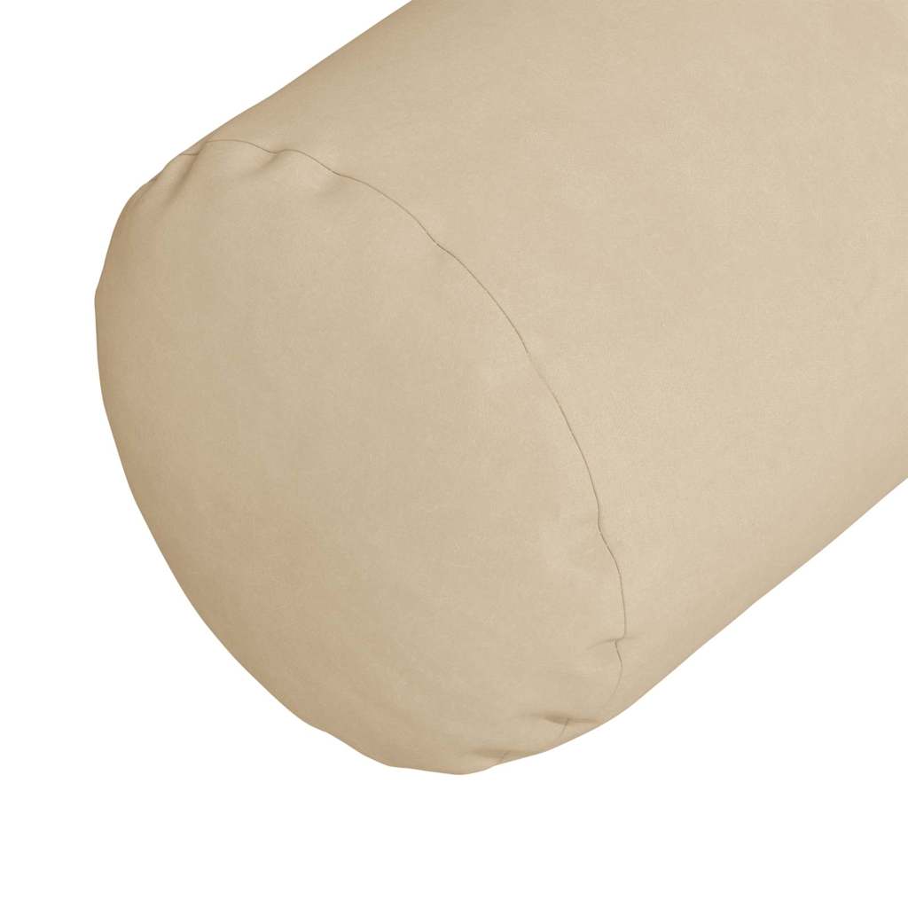Bolsterkissen 2 Stück Taupe Ø 15 x 40 cm Mikrofaserstoff