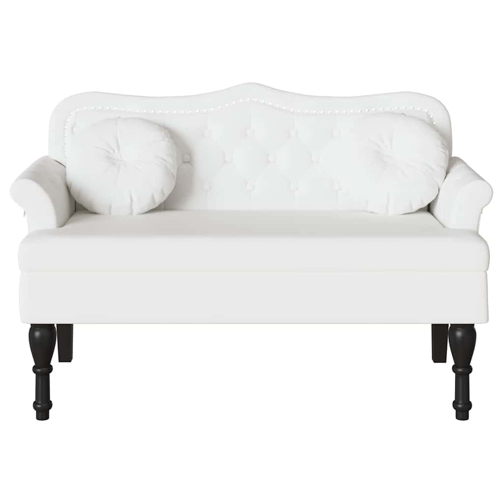 Chesterfield Bank Creme 120,5 x 65 x 75 cm Kunstleder