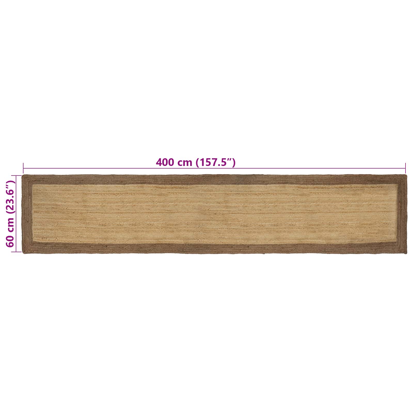 Bereichsteppiche Grau 60 x 110 cm Jute