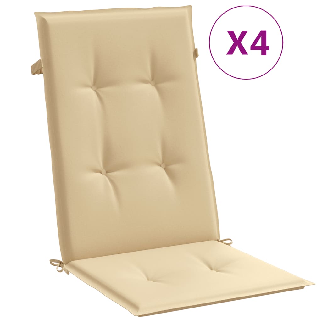 Hochlehner-Auflagen 2 Stk. Melange Anthrazit 120x50x7cm Stoff
