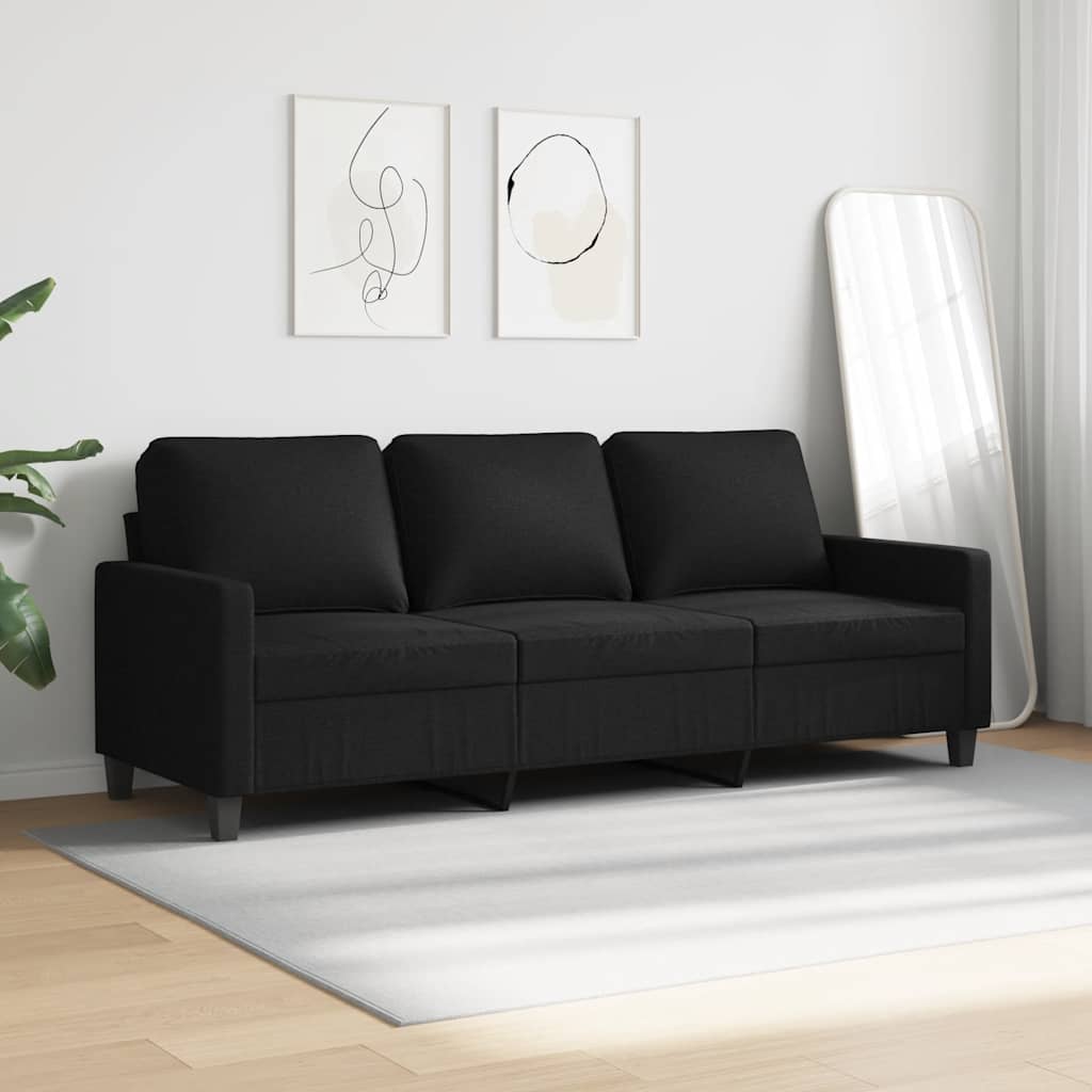 3-Sitzer-Sofa Hellgrau 180 cm Stoff